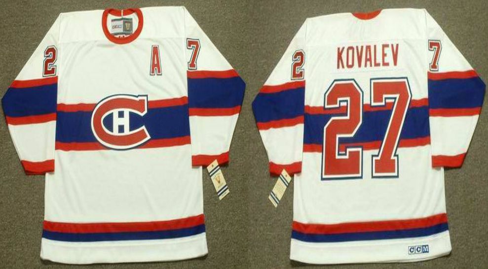2019 Men Montreal Canadiens 27 Kovalev White CCM NHL jerseys